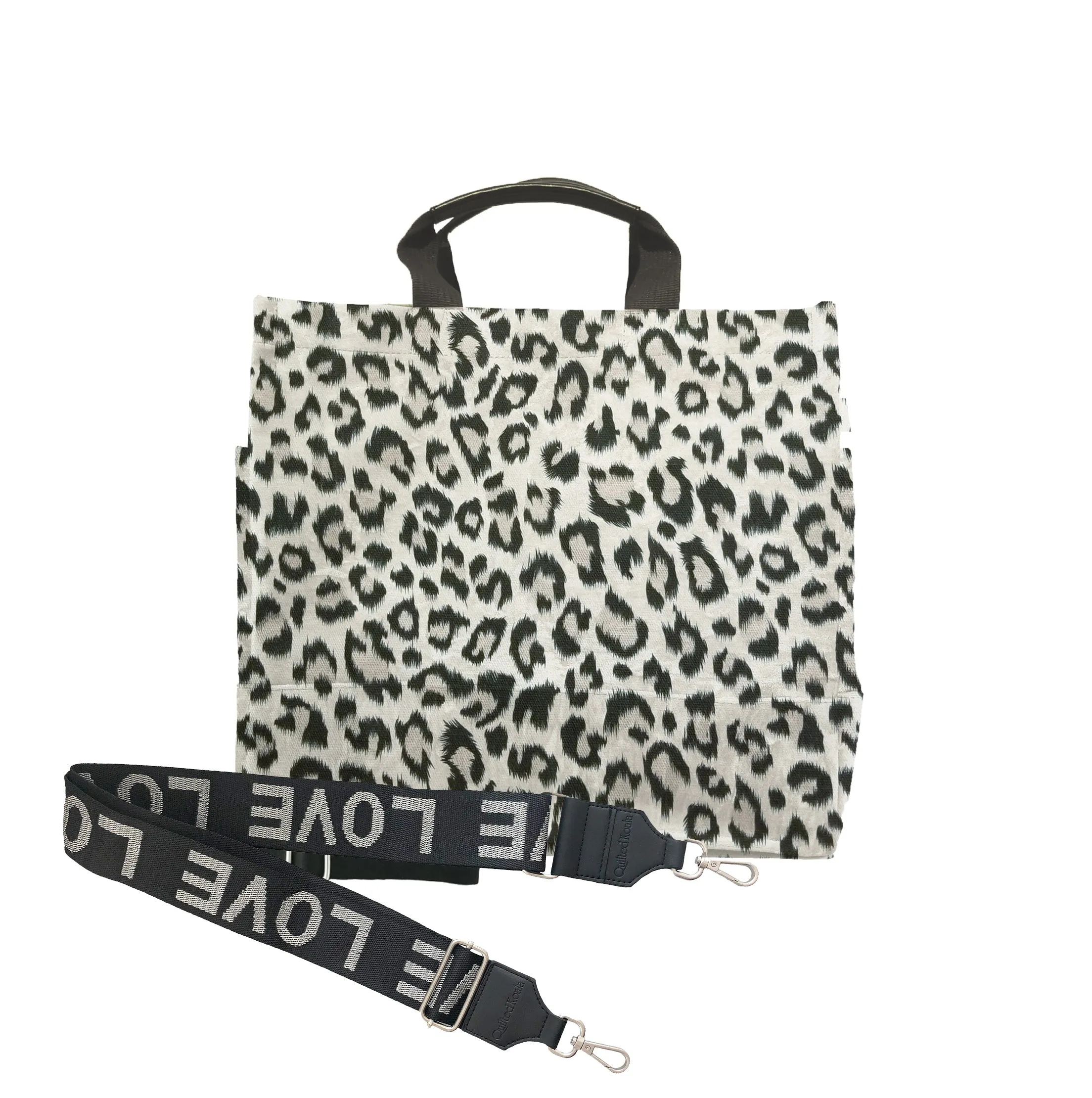 Monogram Stripe Leopard North South Bag