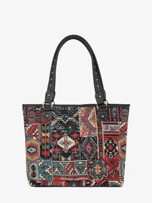 Montana West Western Pattern Print Canvas Tote Bag Collection