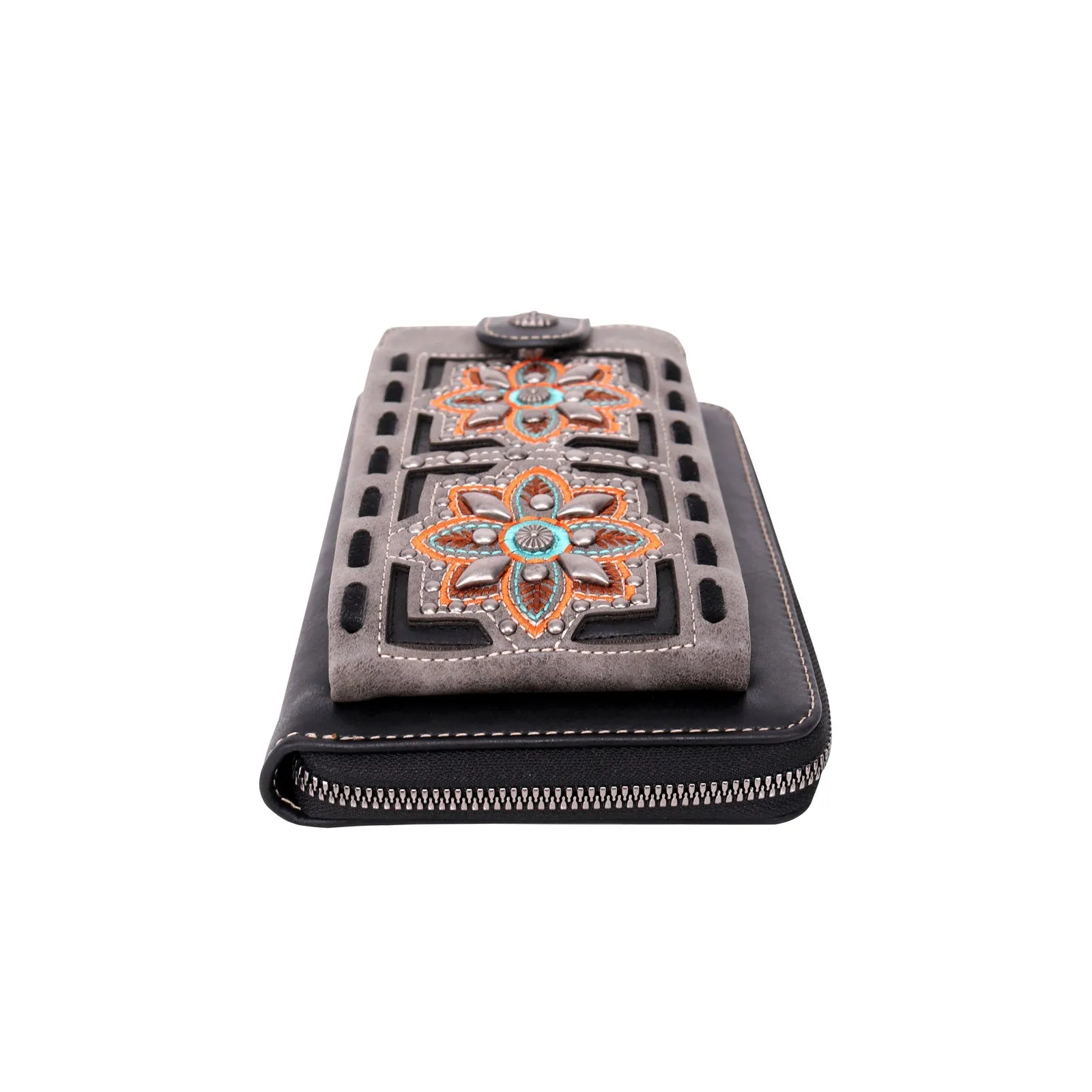 MW994-183   Montana West Embroidered Collection Phone Wallet/Crossbody