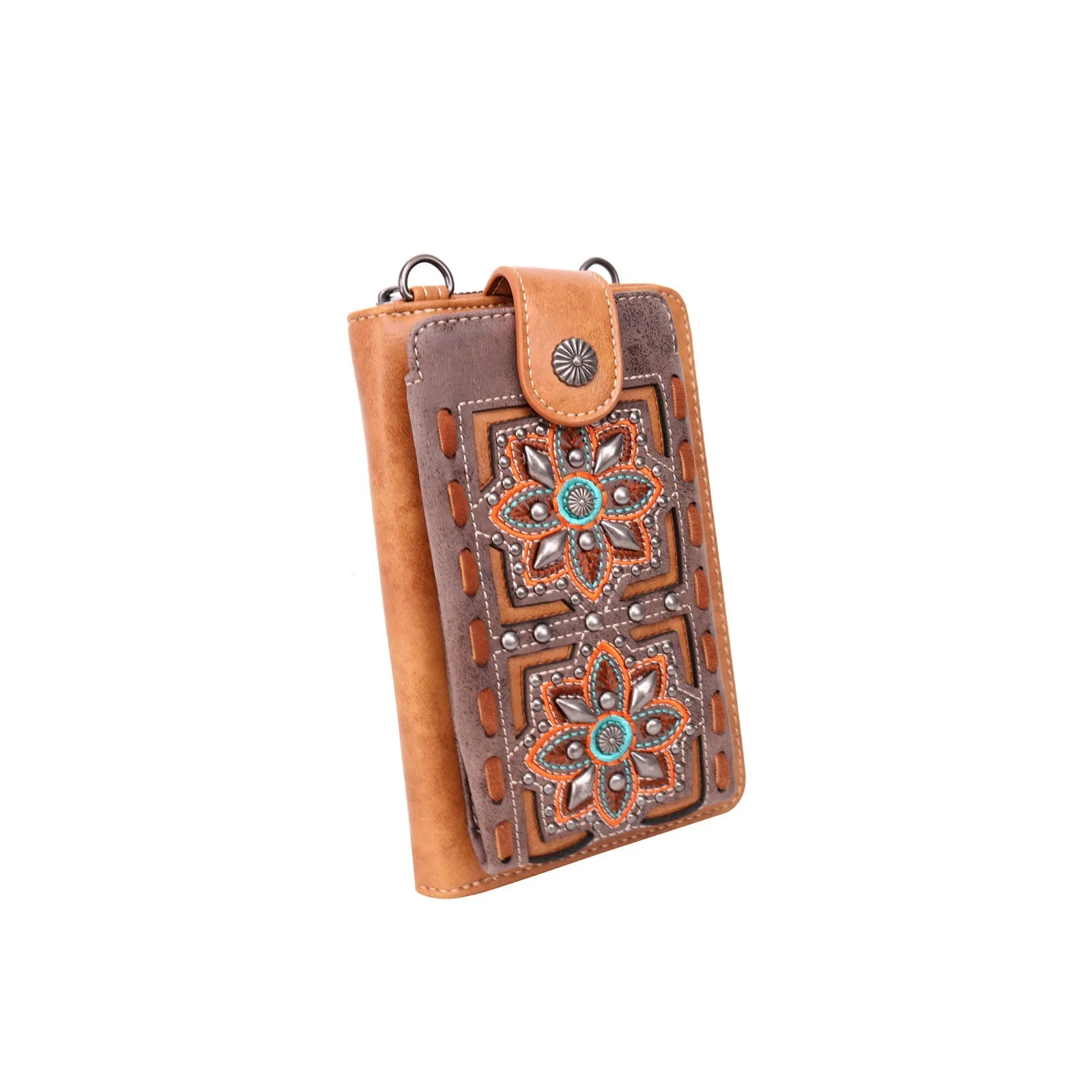 MW994-183   Montana West Embroidered Collection Phone Wallet/Crossbody