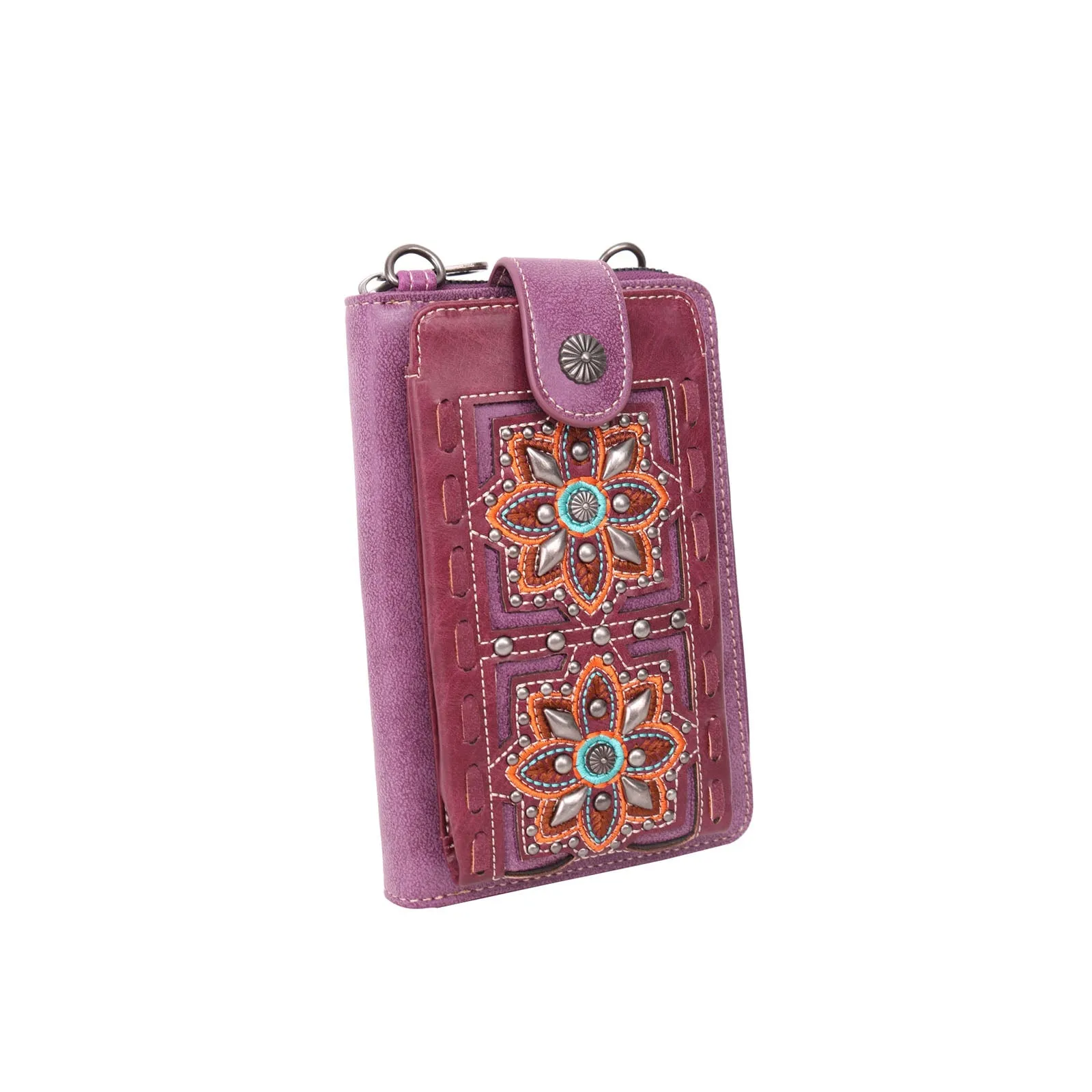 MW994-183   Montana West Embroidered Collection Phone Wallet/Crossbody