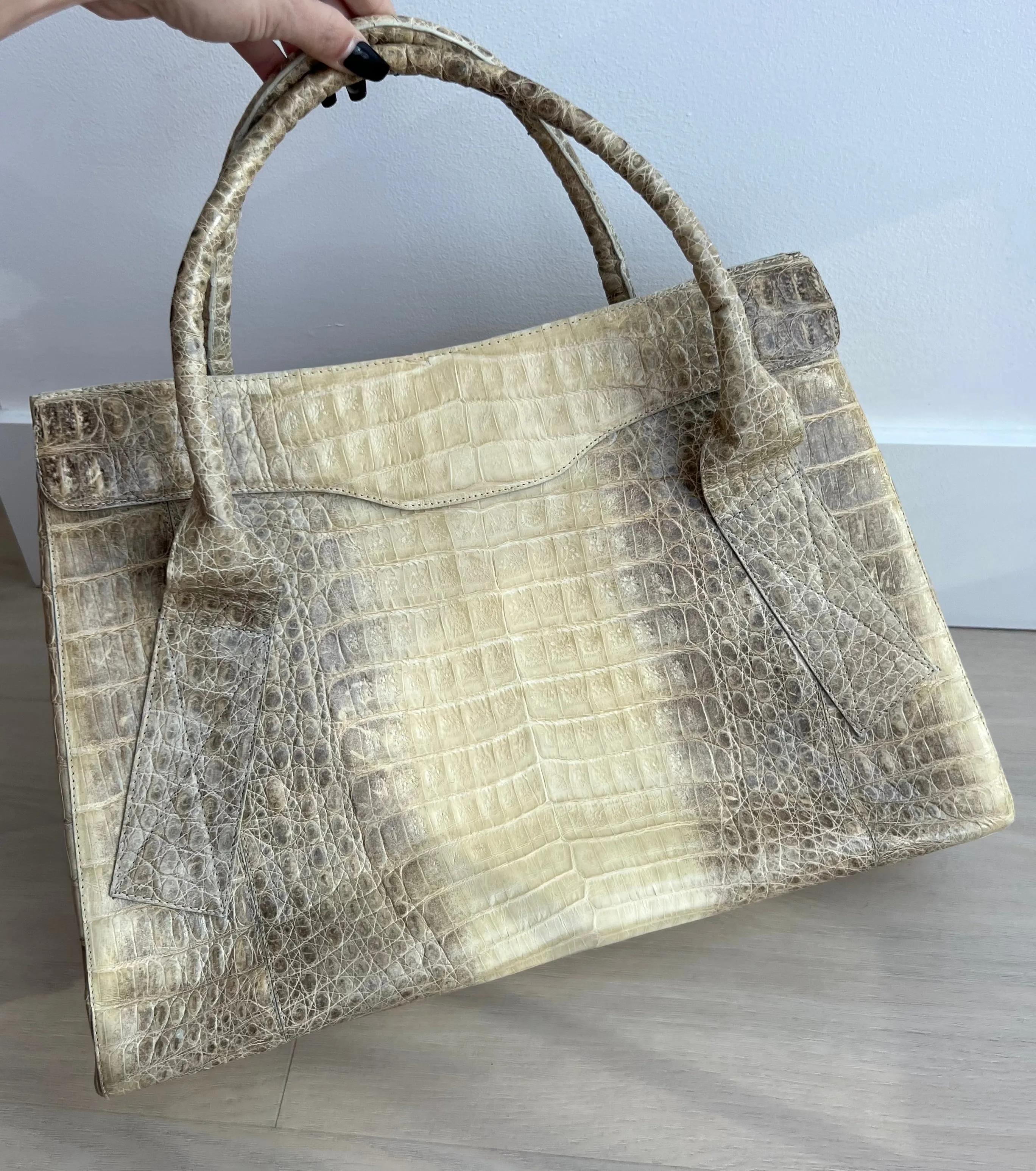 Nancy Gonzalez Crocodile Top Handle Bag