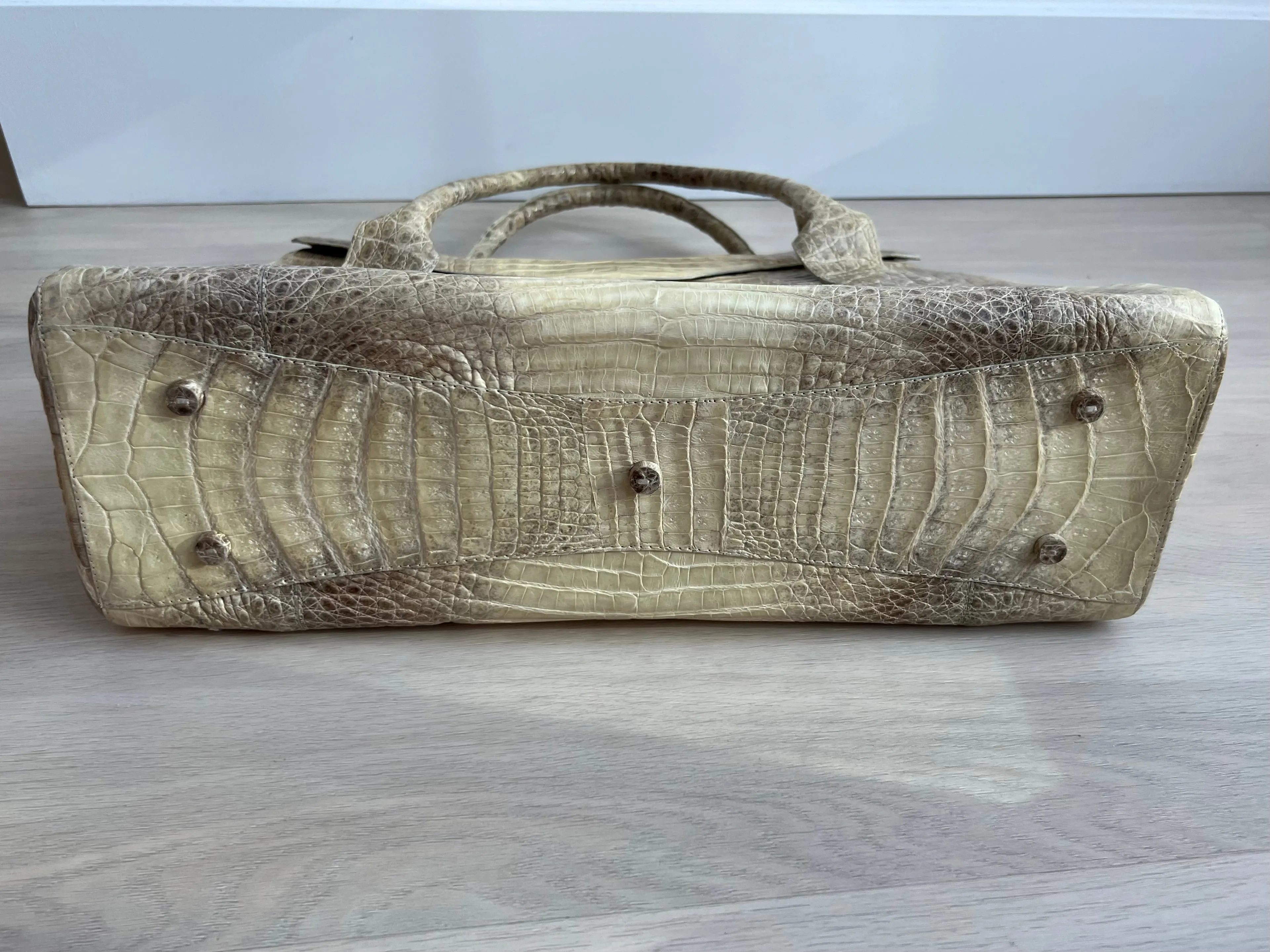 Nancy Gonzalez Crocodile Top Handle Bag