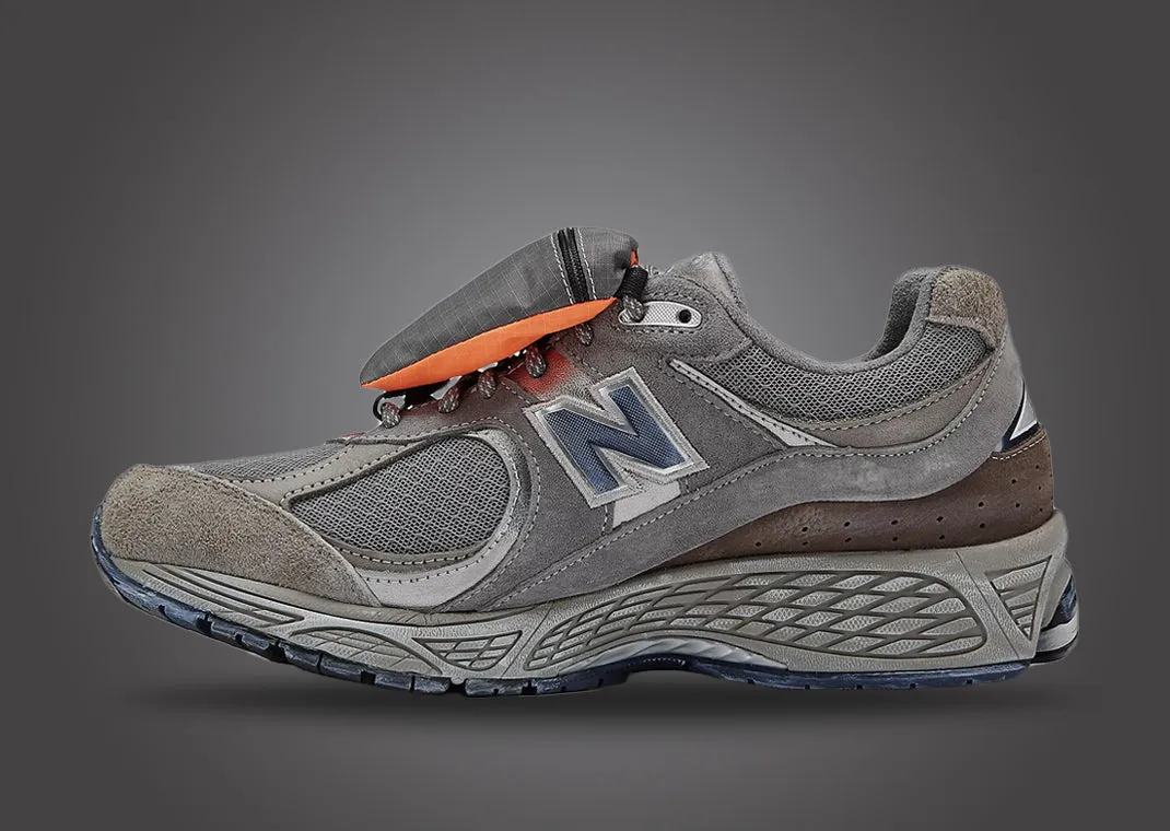 New Balance 2002R Grey Brown Pouch