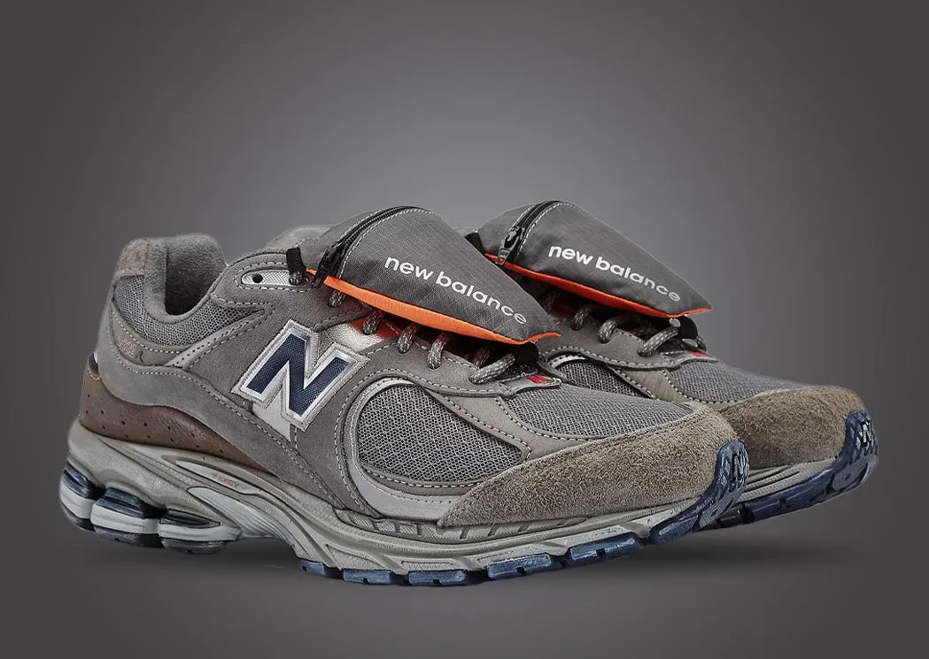 New Balance 2002R Grey Brown Pouch