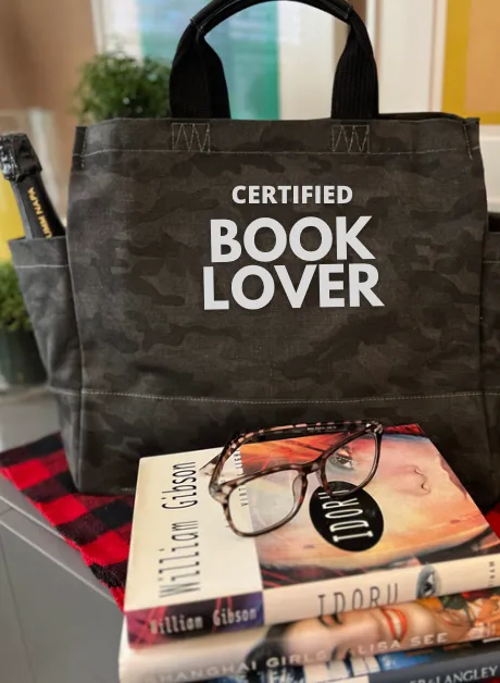 NEW! Luxe North South Bag - White Matte Certified Book Lover