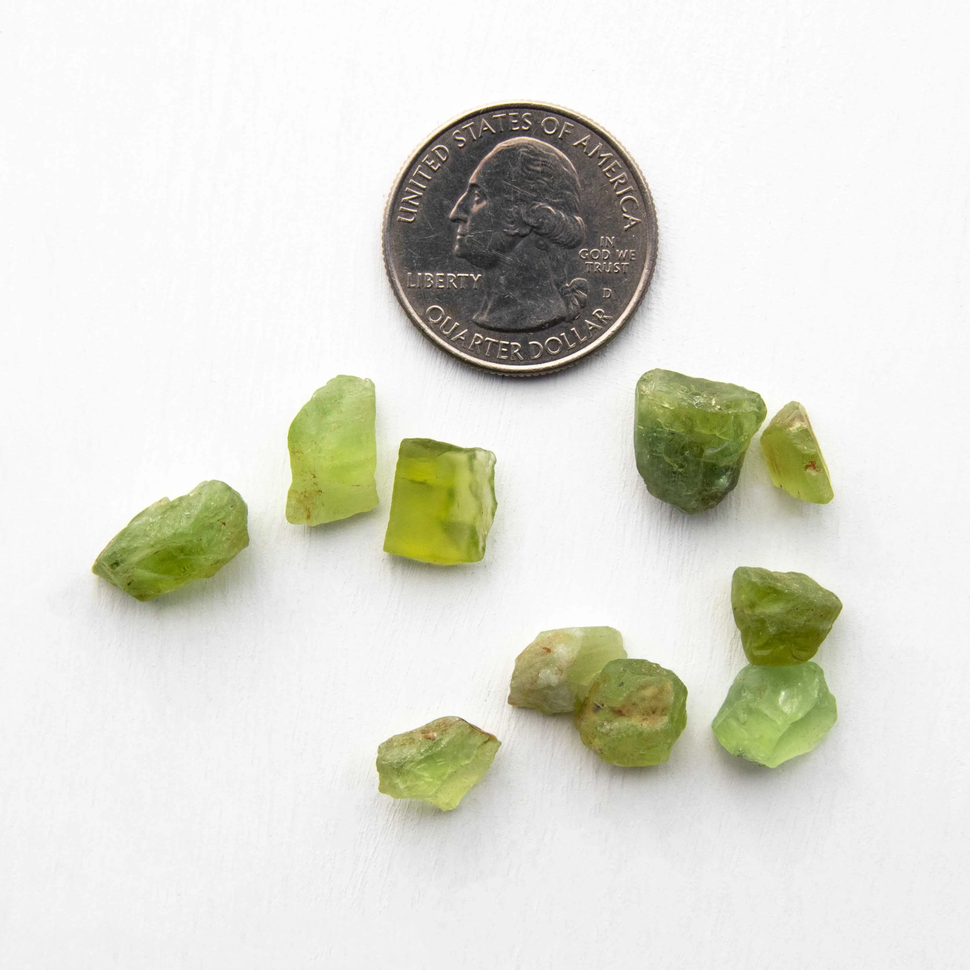 Peridot - Rough, Bag of 10