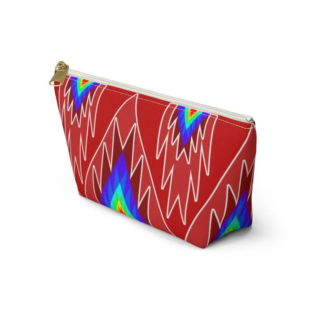 Red Geo Accessory Bag