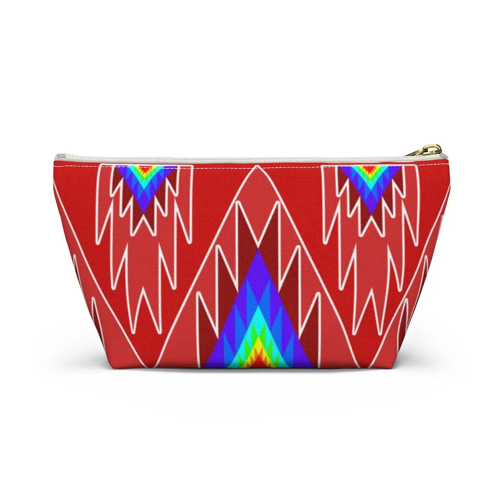 Red Geo Accessory Bag