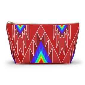 Red Geo Accessory Bag