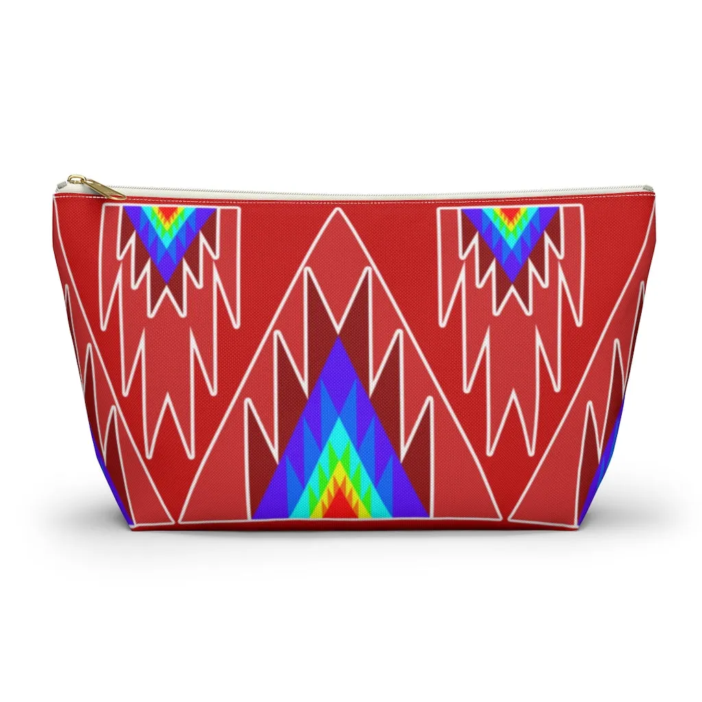 Red Geo Accessory Bag