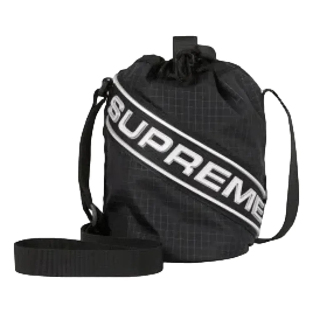 SUPREME SMALL CINCH POUCH-BLACK