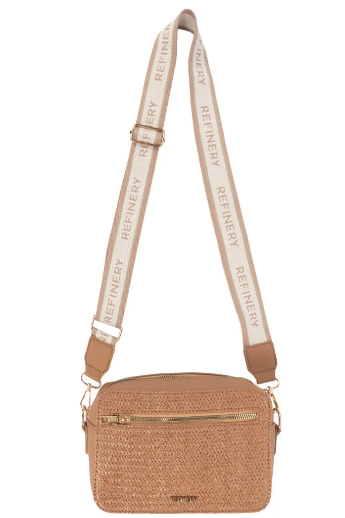 Textured Crossbody Bag _ 150499 _ Natural