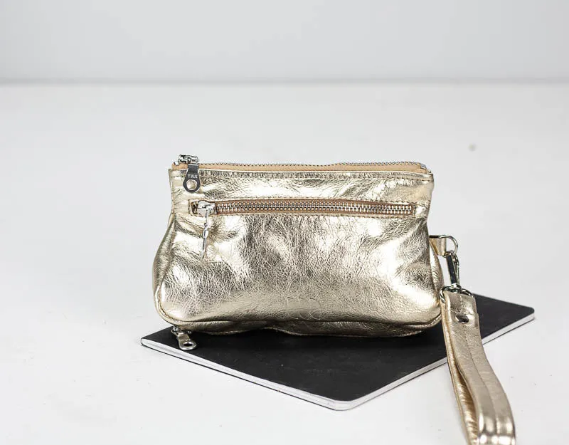 Thalia wallet - Silver, Bronze or Rose gold leather