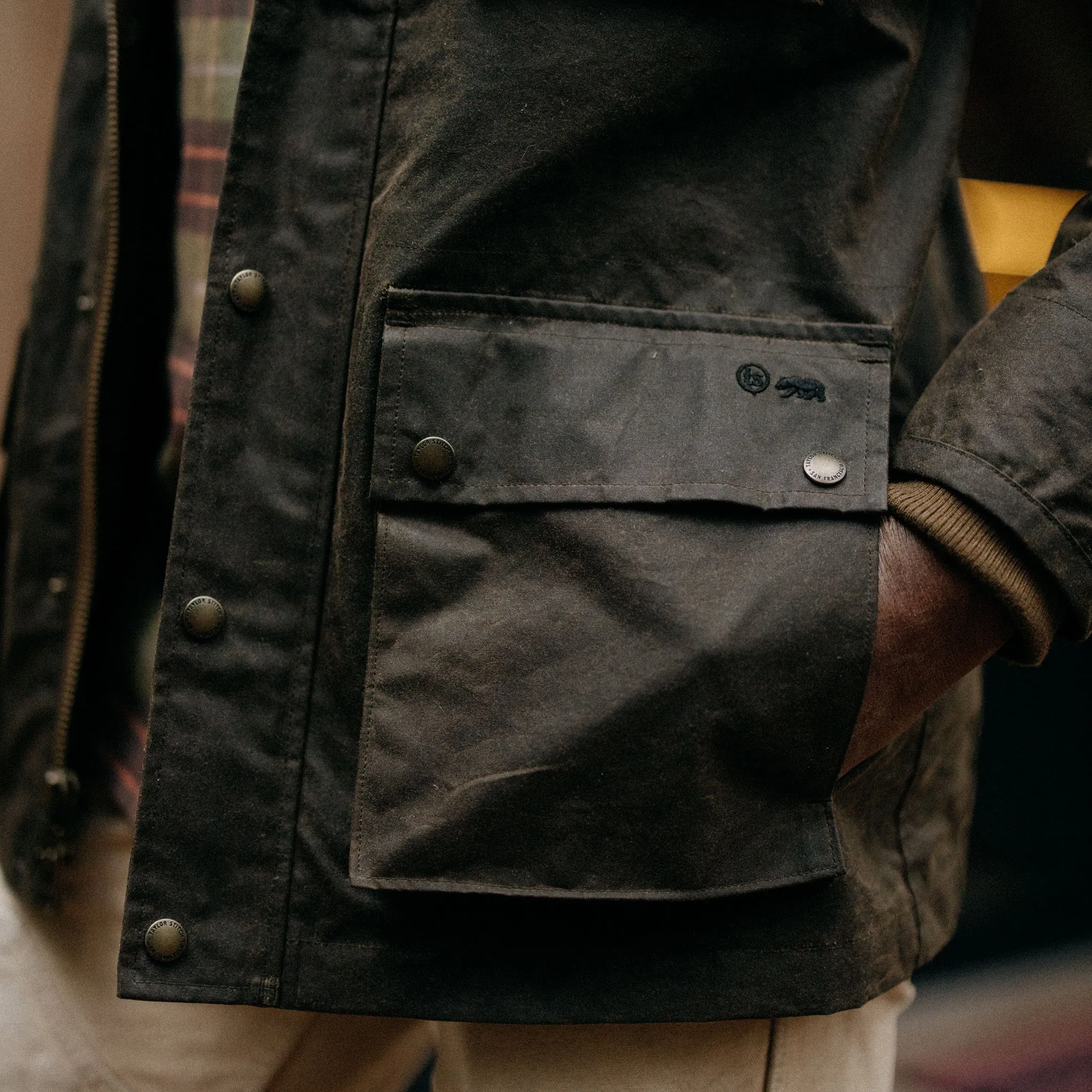 The Clutch Jacket in Soil Waxed Canvas