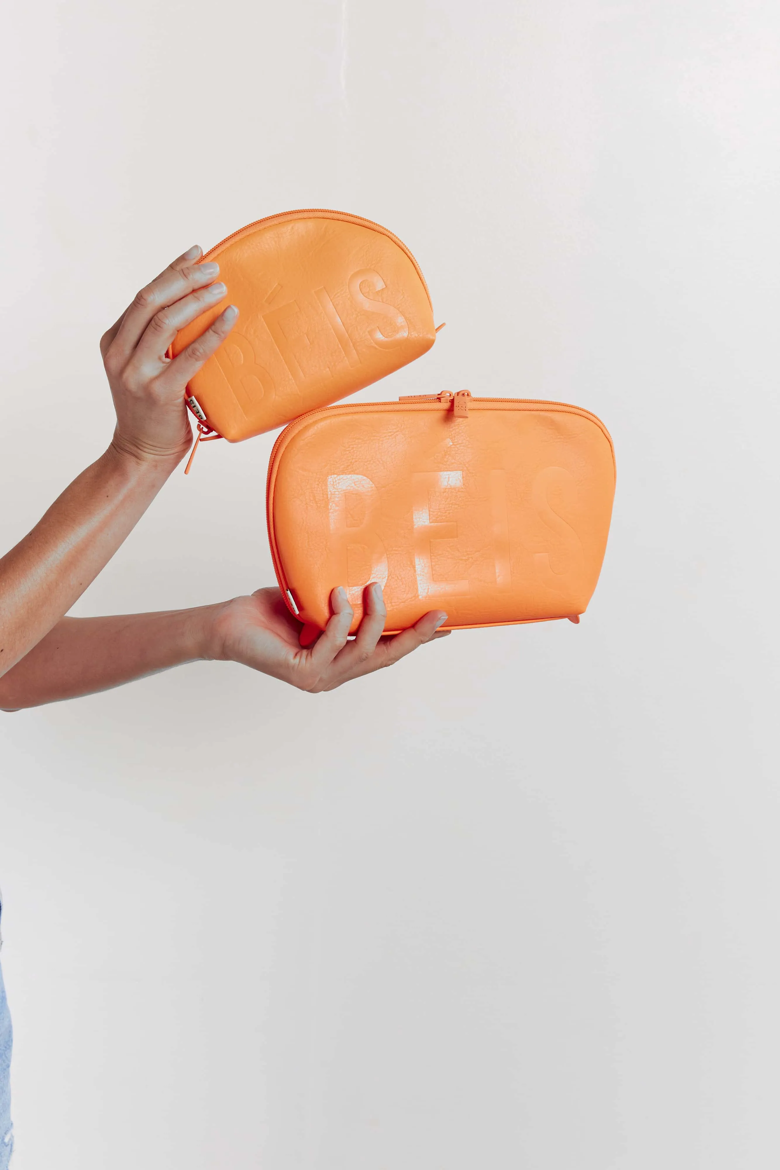 The Cosmetic Pouch Set in Creamsicle