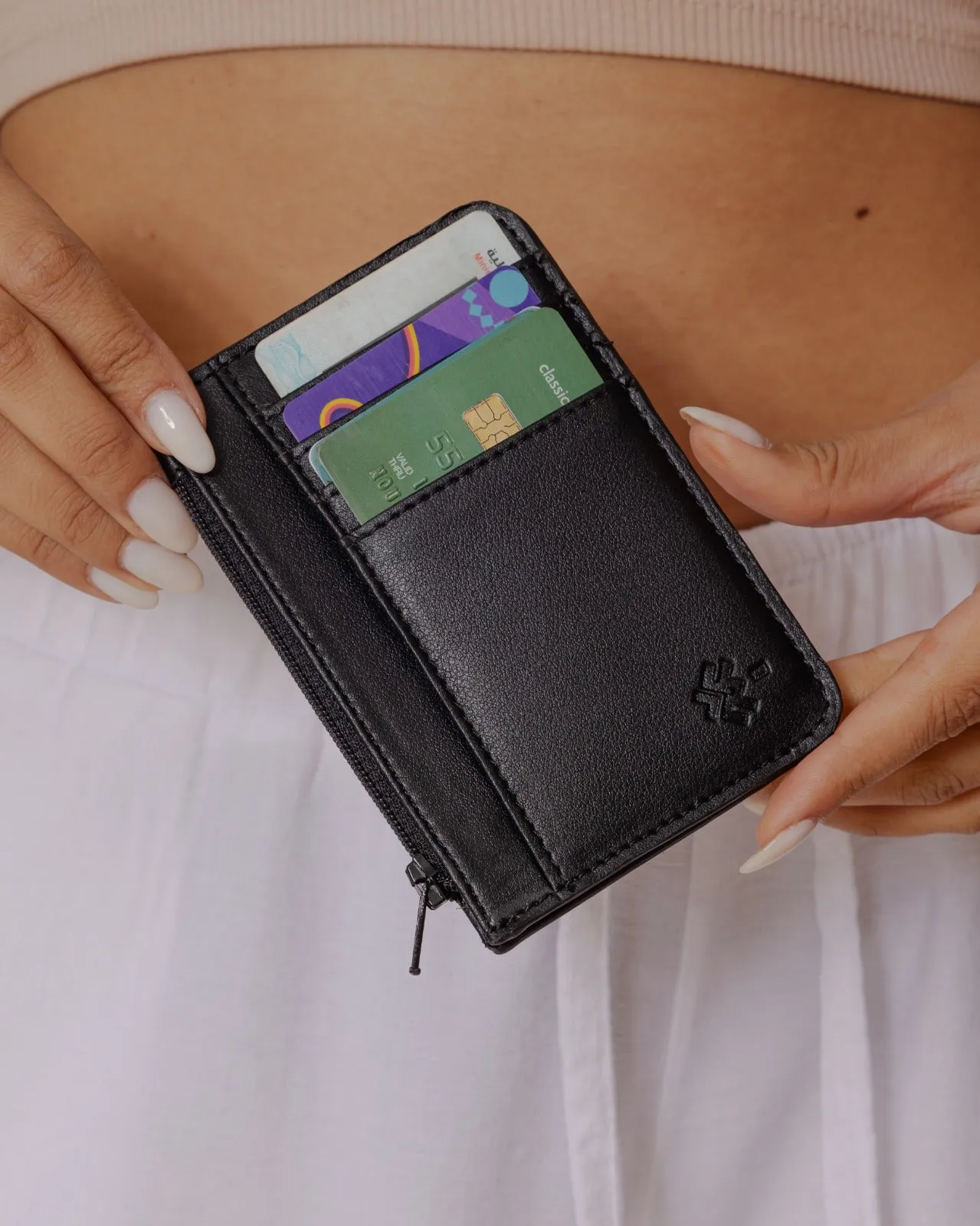 The Heart Flower Wallet Black