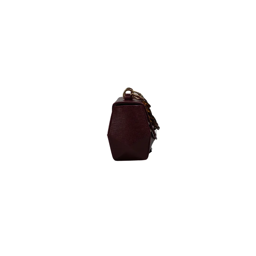 Warp Hexella Clutch Oxblood Lizard | Sample |