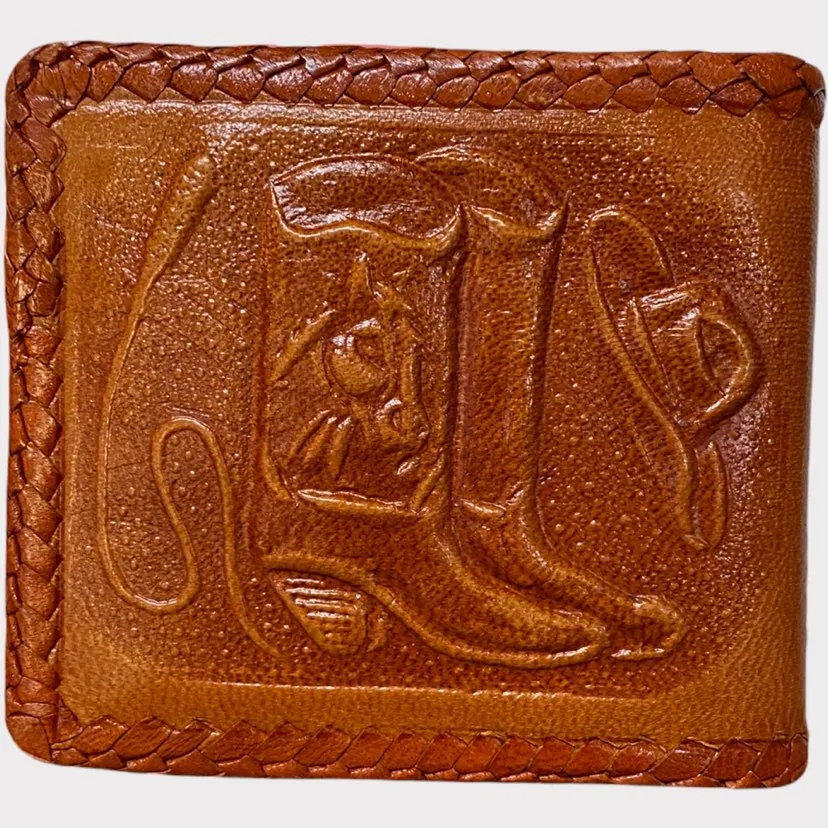 Western Motif Embossed Leather Wallet