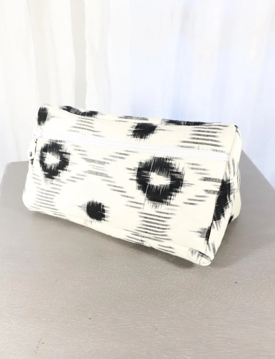 White and Black Toiletry Bag