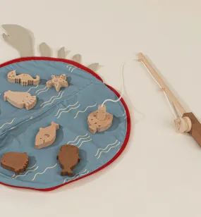 Wooden Fishing Game with Bag