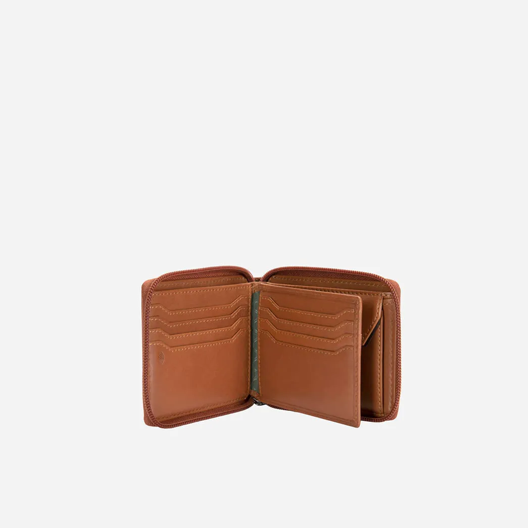 Zip Around Coin Wallet, Tan