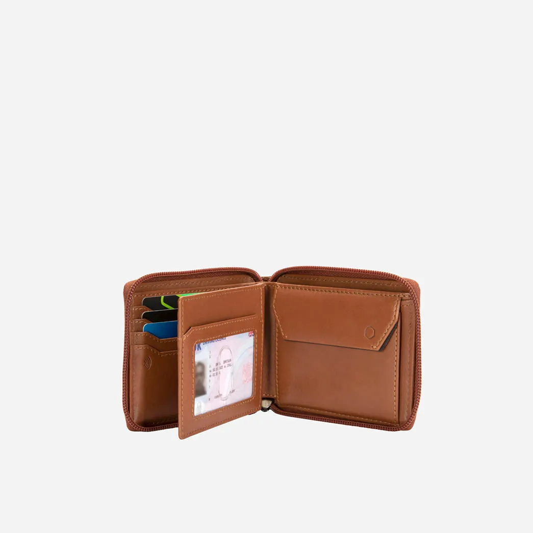 Zip Around Coin Wallet, Tan