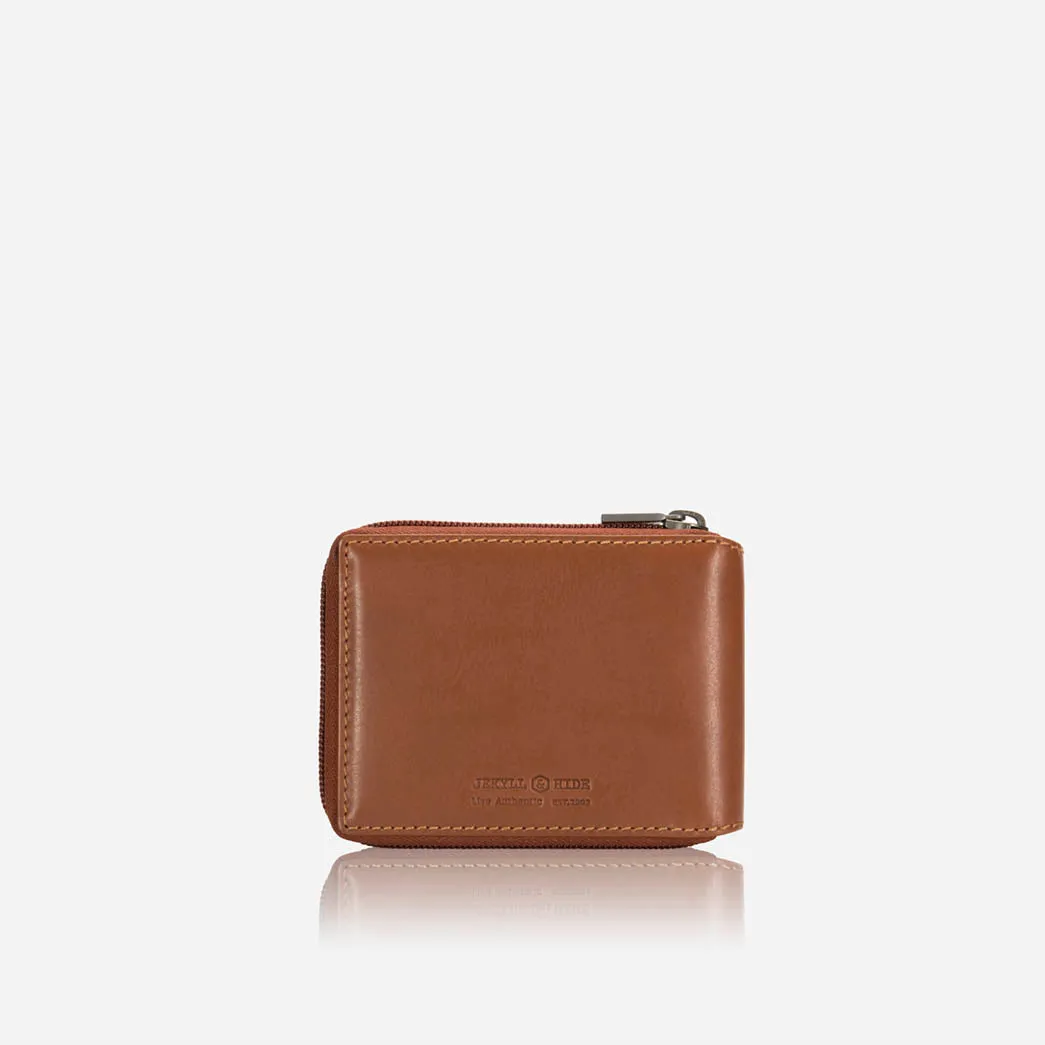 Zip Around Coin Wallet, Tan